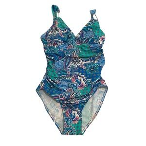 Sara Blakely Multicolored One Piece Swimsuit - NWOT- Medium